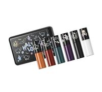 Lot de 6 gloss à lèvres mats - Formules étanches - Pour Halloween, fête, maquillage quotidien - Coffret cadeau cosmétique