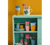 Lot de 6 gobelets en mélamine de taille moyenne ALL YOU NEED IS LOVE AND... COLORS rice, 250 ml multicolore TU