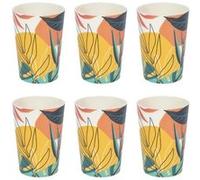 Lot de 6 Gobelets Réutilisables "Paradis Exotique" 25cl Multicolore Multicolore
