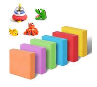 Lot de 6 gommes souples à pétrir, multicolores, pour enfants, croquis, art, gommes à pétrir, avec étui, sans poussière, pour artistes, fournitures scolaires
