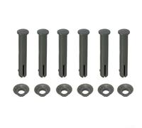 Lot de 6 goupilles et joints de rechange P61796 pour piscines Pro Steel de 60 mm de long - Ensemble essentiel de réparation de piscine hors sol avec rondelles ajustées de précision pour structure à