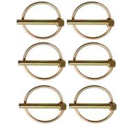 Lot de 6 goupilles pliantes rondes 6 x 50 mm, goupilles pliantes galvanisées, goupilles pliantes de sécurité, kit d'assortiment, pour bateau, vélo, remorque, tracteur