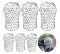 Lot de 6 gouttières de gouttière, protection contre les feuilles, gouttières, gouttières, trous de protection contre les feuilles de 5 à 4 pouces, grille de protection pour gouttières, tamis de