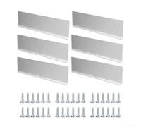 Lot de 6 gouttières de vallée en aluminium pour panneau de protection anti-éclaboussures, angle réglable, anti-débordement, argenté, lot de 2, 4, 6 pièces