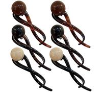 Lot de 6 grandes épingles à cheveux avec perles rétro - Épingles à cheveux tendance - Simple - Outils de fixation pour cheveux