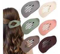 Lot de 6 grandes pinces à cheveux rondes et plates pour femme, pour cheveux fins et épais, décontractées et polyvalentes, adaptées pour le travail, les fêtes, toutes les coiffures (C)