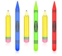 Lot de 6 grands ballons gonflables pour la rentrée scolaire - 105 cm - Ballons crayons gonflables de 68 cm - Pour la première journée d'école, la salle de classe