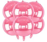 Lot de 6 grands ballons ronds en mylar pour anniversaire, remise de diplôme, mariage, décoration de fête disco - rose métallisé - 56 cm