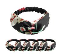 Lot de 6 grands bandeaux turbans, style bohème, élastiques, nœud torsadé, pour le sport, la course, le yoga, le fitness