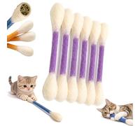 Lot de 6 grands cotons-tiges géants pour chat avec herbe à chat, bâtons à mâcher pour l'ennui des chats d'intérieur, bâtons interactifs en feutre pour chaton, exercice d'ennui, jouet à mordre pour les