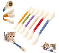 Lot de 6 grands cotons-tiges géants pour chat avec herbe à chat, bâtons à mâcher pour l'ennui des chats d'intérieur, bâtons interactifs en feutre pour chaton, exercice d'ennui, jouet à mordre pour les