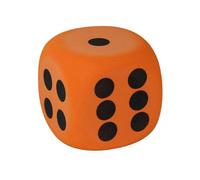 Lot de 6 grands cubes en mousse colorés, de 8 cm, à construire, pour enseigner les mathématiques, passe-temps, soulager le stress, orange taille unique