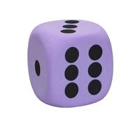 Lot de 6 grands cubes en mousse colorés de 8 cm à construire, pour enseigner les mathématiques, passe-temps, soulager le stress, taille unique violet