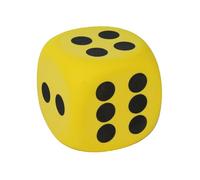 Lot de 6 grands cubes en mousse colorés de 8 cm à construire, pour enseigner les mathématiques, passe-temps, soulager le stress, taille unique jaune