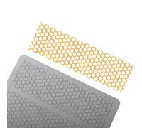 Lot de 6 grands moules en silicone en forme de nid d'abeille - Motif dentelle pour garniture croustillante et décoration de gâteau rose