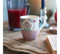 Lot de 6 Grands mugs Flower Festival Scallop Deco Bleu clair 350ml Pip Studio