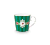 Lot de 6 Grands mugs Love Birds Stipes Emeraude/Vert - 250ml Pip Studio