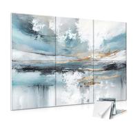 Lot de 6 grands panneaux acoustiques autocollants pour décoration murale, panneaux insonorisants pour studio d'enregistrement, salon et chambre à coucher, 183 x 122 cm (lac du ciel)