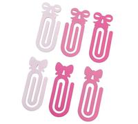 Lot de 6 grands trombones décoratifs en acrylique pour organiser des notes, des journaux, des planificateurs et des romans