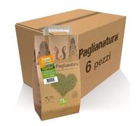Lot de 6 granulés de foin 3 kg avec 10 % de luzerne, nourriture naturelle et riche en fibres pour lapins et rongeurs, nutriments supplémentaires avec calcium et protéines