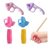 Lot de 6 Grippies Aide écriture, Aide à l'Écriture Silicone Souple, Protège Doigt pour Apprendre à Écrire, Pour Enfants Étudiants Aide Ecriture Enfant, Devoirs Dessin Cahier Magique Écriture