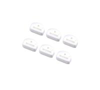 Lot de 6 guides de retenue de cordes for guitare classique, crème/noir/blanc, boucle à trois coins, attaches d'accord, pièces et accessoires for guitare(WHITE)