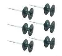 Lot de 6 guides de tuyau de roue en résine montés sur pointes en zinc pour une utilisation en extérieur où la protection du tuyau et la sécurité des plantes sont prioritaires