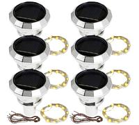 Lot de 6 guirlandes lumineuses solaires en forme de diamant pour bouteille de vin, 2 m, 20 LED, fil de cuivre, IP65, étanche, bouchon de liège, veilleuse, marche/arrêt automatique pour fête de