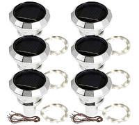 Lot de 6 guirlandes lumineuses solaires pour bouteilles de vin en forme de diamant, 2 m, 20 LED, en fil de cuivre, guirlande lumineuse fée étanche IP65 avec bouchon de liège, éclairage de nuit pour