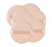 Lot de 6 houppettes rondes en velours avec ruban en satin 60 x 15 mm