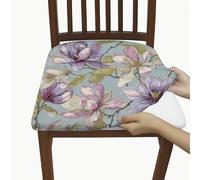 Lot de 6 housses de chaise à motif floral, extensibles et amovibles en élasthanne avec magnifique motif floral, housses décoratives élégantes pour salon, salle à manger