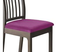 Lot de 6 housses de chaise de salle à manger en velours extensible avec élastique pour chaises de salle à manger, protection de siège pour décoration d'intérieur élégante, violet