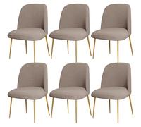 Lot de 6 housses de chaise en velours extensible pour chaises modernes du milieu du siècle, couleur kaki, décoration élégante pour meubles de cuisine et de salon