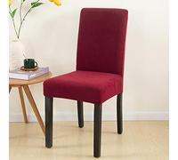 Lot de 6 housses de chaise extensibles en rouge carmin, amovibles et lavables, parfaites pour la maison, la cuisine et la salle à manger, améliorez votre expérience culinaire