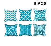 Lot de 6 housses de coussin, motif géométrique flèche, microfibre, 45x45 cm, pour canapé fauteuil lit .
