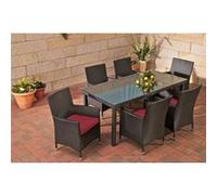 Lot de 6 Housses de coussins ensemble de meubles Avignon / Florence , Rouge rubis G