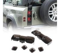 Lot de 6 housses de feux arrière de voiture pour LR Defender 90 110 2020-2023 - Accessoires extérieurs en ABS fumé - Noir fumé