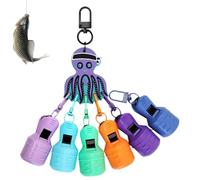Lot de 6 housses de leurres de pêche portables et protectrices | Squid Jig Appât protecteur pour hommes, adultes, pêcheurs, collectionneurs, spécialistes, bateau, mer, eau salée, tournoi