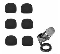 Lot de 6 housses de microphone en mousse, mousse de microphone professionnel et filtre pop pour microphone Blue Yeti-nano - Réduit les bruits parasites pour des enregistrements audio clairs