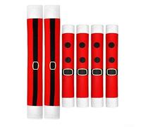 Lot de 6 housses de poignée de Noël pour ceinture de Père Noël, conçues pour boutons de porte de réfrigérateur et d'appareils électroménagers, y compris four, micro-ondes, lave-vaisselle pour
