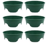 Lot de 6 housses de protection en plastique pour plantes de jardinage avec protection des racines et rétention d'eau, vert