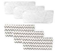 Lot de 6 housses de rechange en microfibre pour nettoyeur vapeur Vileda XXL, chiffons en microfibre Vileda Steam PLUS XXL, accessoires de nettoyage (3 gris + 3 blancs)