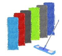 Lot de 6 housses de rechange pour serpillière en microfibre chenille pour un nettoyage en profondeur - Housse de rechange pour serpillière Leifheit Profi XL Micro Duo/Cotton Plus