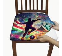Lot de 6 housses de siège pour chaises de football, dynamiques et contemporaines, pyramides de la liberté, sans élasthanne, lavables et amovibles, décoration pour salle à manger, cuisine, banquet