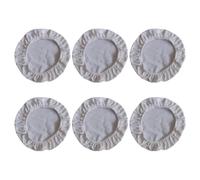 Lot de 6 housses extensibles en coton bio non traité réutilisable pour bols de petite et grande taille