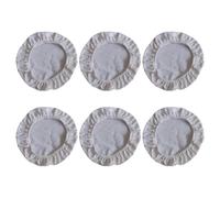 Lot de 6 housses extensibles en coton bio pour bols alimentaires non blanchis réutilisables pour petits et grands bols