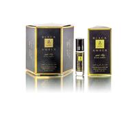 Lot De 6 Huile Parfumé Black Amber 6 Ml De Ayat Perfumes - Homme Et Femme - Longue Durée En Flacon Roll-On 6ml - Parfum Halal Sans