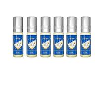 Lot de 6 Huiles de Parfum AROOSAH Al Rehab 6 ml Notes Florales et Fraîches de Camomille, Fleur de Cosmos & Accords Aromatiques Sans Alcool - Musc Parfum Huile Parfumée Orientale pour Femme et Homme
