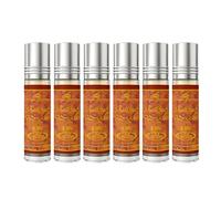 Lot de 6 Huiles de Parfum SHAIKHAH Al Rehab 6 ml Bergamote Fleurs Sauvages Bois de Santal - Huile Parfumée Musc Homme Femme Sans Alcool
