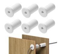 Lot de 6 œillets muraux en silicone pour Starlink, 1,9 cm, blanc | Kit de passage pour câbles Starlink, kit de passage de câbles muraux, solution de routage de câbles antidérapants